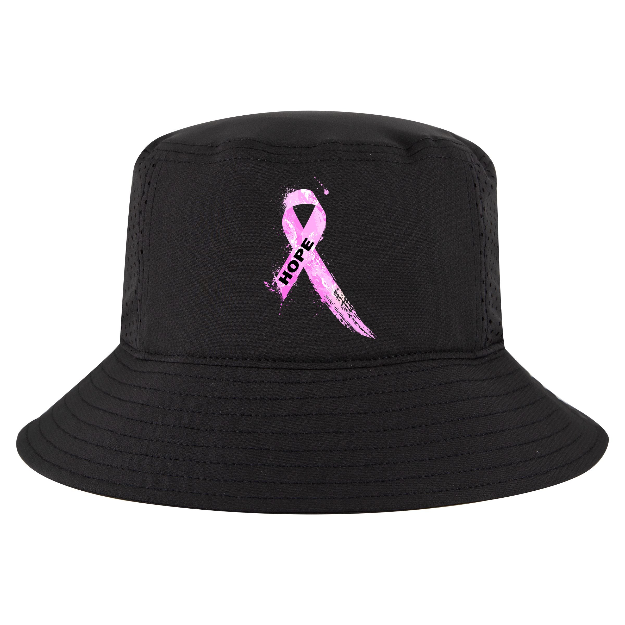 Breast Cancer Hope Ribbon Cool Comfort Performance Bucket Hat