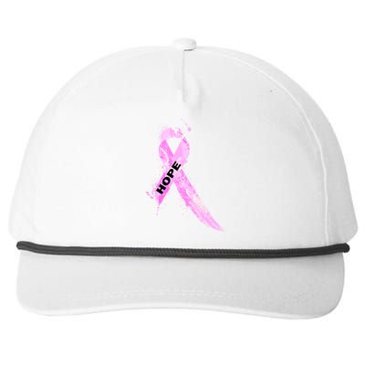 Breast Cancer Hope Ribbon Snapback Five-Panel Rope Hat