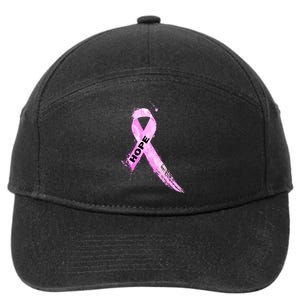 Breast Cancer Hope Ribbon 7-Panel Snapback Hat