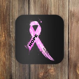 Breast Cancer Hope Ribbon Coaster