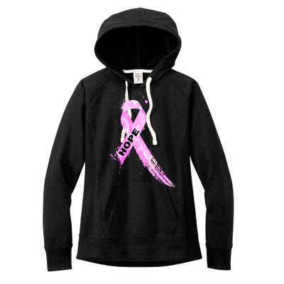 Breast Cancer Hope Ribbon Women's Fleece Hoodie