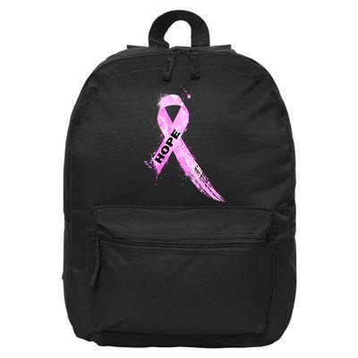 Breast Cancer Hope Ribbon 16 in Basic Backpack