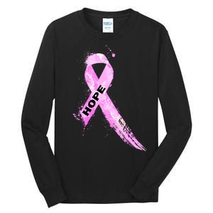 Breast Cancer Hope Ribbon Tall Long Sleeve T-Shirt