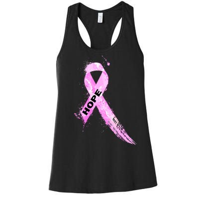 Breast Cancer Hope Ribbon Women's Racerback Tank