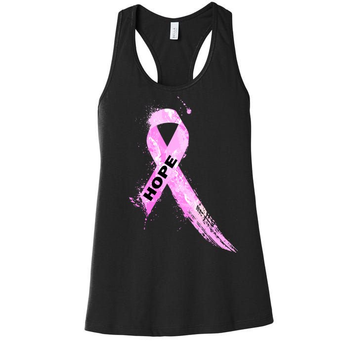 Breast Cancer Hope Ribbon Women's Racerback Tank