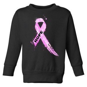 Breast Cancer Hope Ribbon Toddler Sweatshirt