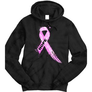 Breast Cancer Hope Ribbon Tie Dye Hoodie