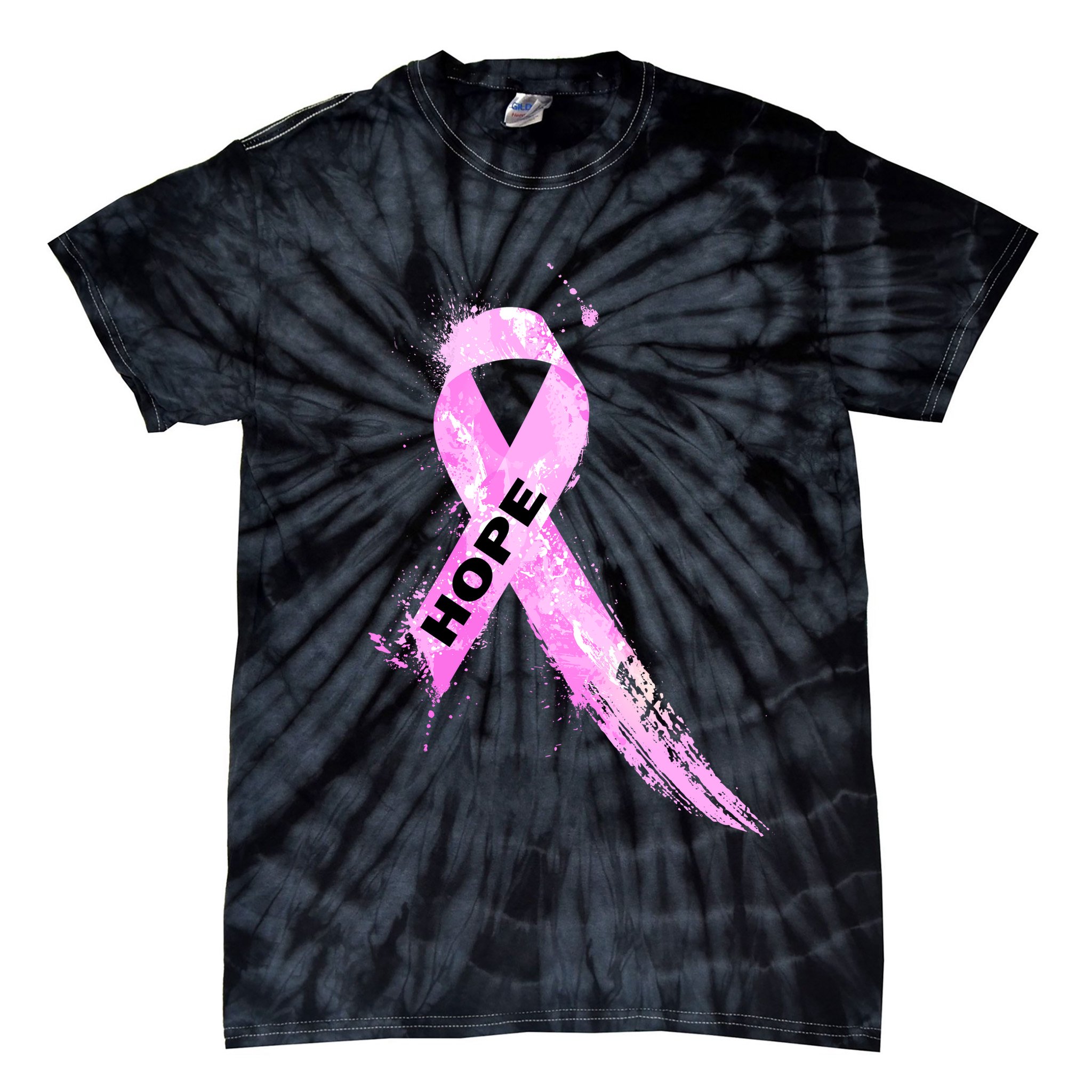 Breast Cancer Hope Ribbon Tie-Dye T-Shirt