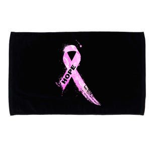 Breast Cancer Hope Ribbon Microfiber Hand Towel