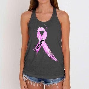 Breast Cancer Hope Ribbon Women's Knotted Racerback Tank