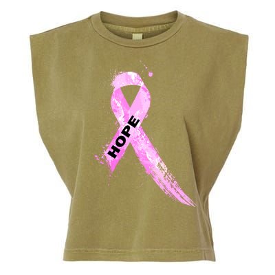 Breast Cancer Hope Ribbon Garment-Dyed Women's Muscle Tee