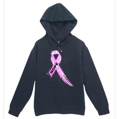 Breast Cancer Hope Ribbon Urban Pullover Hoodie