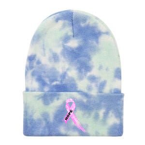 Breast Cancer Hope Ribbon Tie Dye 12in Knit Beanie