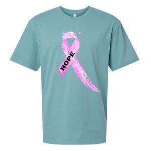 Breast Cancer Hope Ribbon Sueded Cloud Jersey T-Shirt