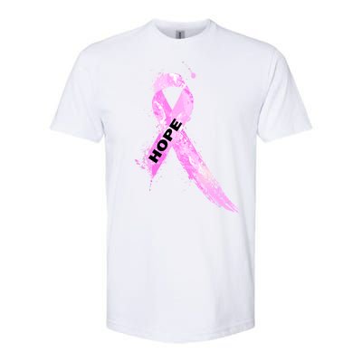 Breast Cancer Hope Ribbon Softstyle CVC T-Shirt