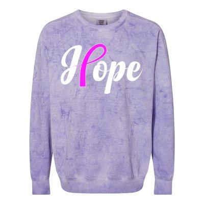 Breast Cancer Hope Ribbon Tribute Logo Colorblast Crewneck Sweatshirt