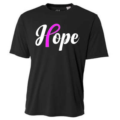 Breast Cancer Hope Ribbon Tribute Logo Cooling Performance Crew T-Shirt