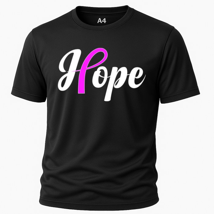 Breast Cancer Hope Ribbon Tribute Logo Performance Shirt