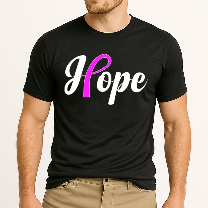 Breast Cancer Hope Ribbon Tribute Logo Performance Shirt