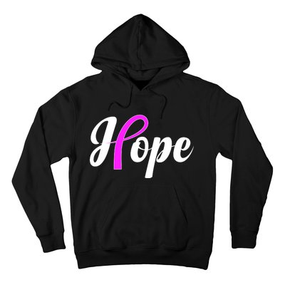 Breast Cancer Hope Ribbon Tribute Logo Hoodie