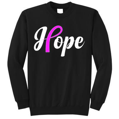 Breast Cancer Hope Ribbon Tribute Logo Sweatshirt