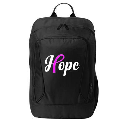 Breast Cancer Hope Ribbon Tribute Logo City Backpack