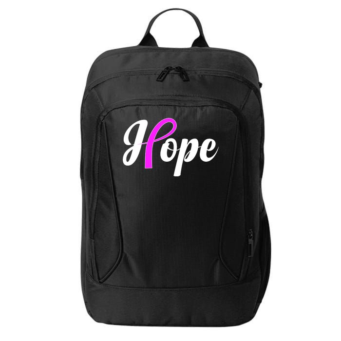 Breast Cancer Hope Ribbon Tribute Logo City Backpack