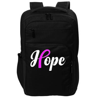 Breast Cancer Hope Ribbon Tribute Logo Impact Tech Backpack