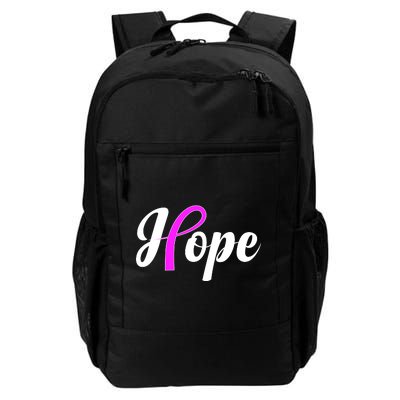 Breast Cancer Hope Ribbon Tribute Logo Daily Commute Backpack