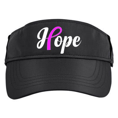 Breast Cancer Hope Ribbon Tribute Logo Adult Drive Performance Visor