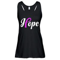 Breast Cancer Hope Ribbon Tribute Logo Ladies Essential Flowy Tank