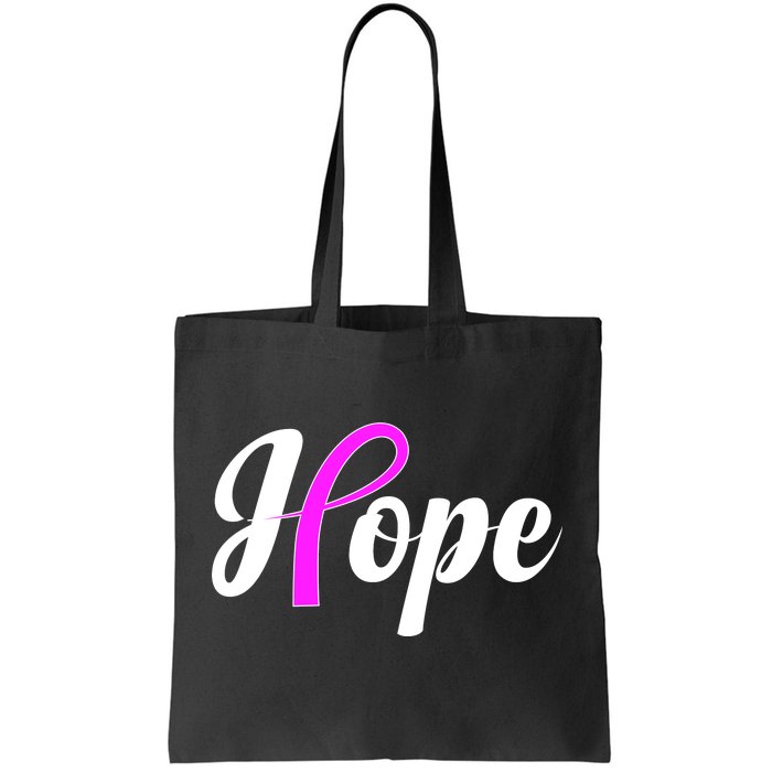 Breast Cancer Hope Ribbon Tribute Logo Tote Bag