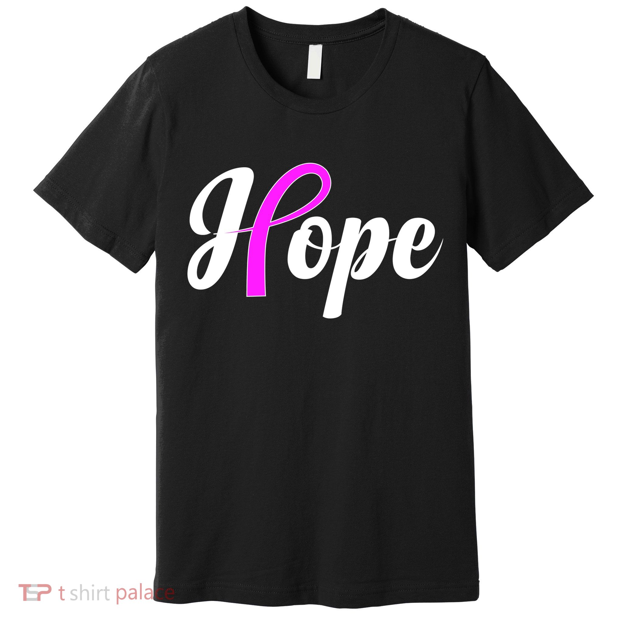Breast Cancer Hope Ribbon Tribute Logo Premium T-Shirt