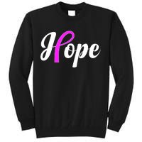 Breast Cancer Hope Ribbon Tribute Logo Tall Sweatshirt