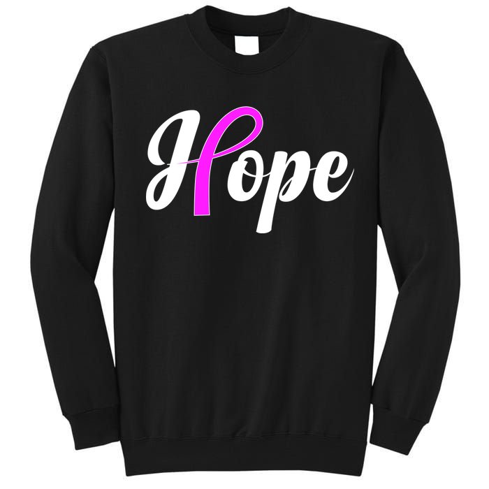 Breast Cancer Hope Ribbon Tribute Logo Tall Sweatshirt