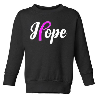 Breast Cancer Hope Ribbon Tribute Logo Toddler Sweatshirt