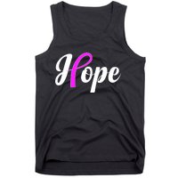 Breast Cancer Hope Ribbon Tribute Logo Tank Top