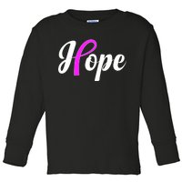 Breast Cancer Hope Ribbon Tribute Logo Toddler Long Sleeve Shirt