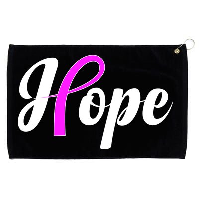 Breast Cancer Hope Ribbon Tribute Logo Grommeted Golf Towel