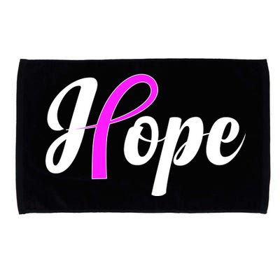 Breast Cancer Hope Ribbon Tribute Logo Microfiber Hand Towel