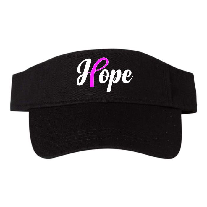 Breast Cancer Hope Ribbon Tribute Logo Valucap Bio-Washed Visor