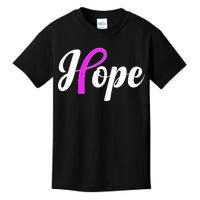 Breast Cancer Hope Ribbon Tribute Logo Kids T-Shirt