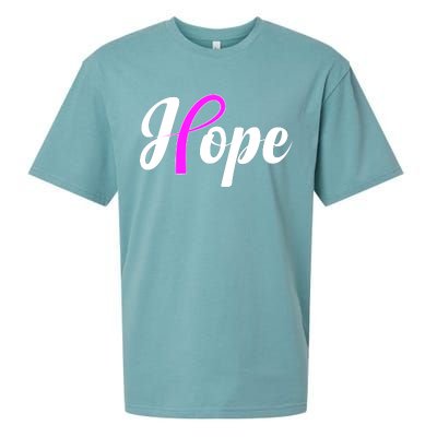 Breast Cancer Hope Ribbon Tribute Logo Sueded Cloud Jersey T-Shirt