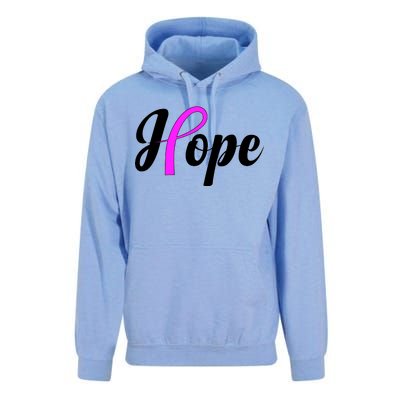 Breast Cancer Hope Ribbon Tribute Logo Unisex Surf Hoodie