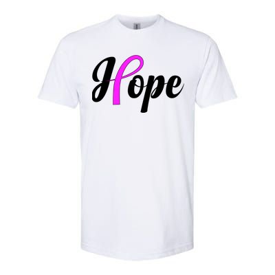 Breast Cancer Hope Ribbon Tribute Logo Softstyle® CVC T-Shirt