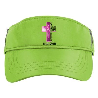 Breast Cancer I Can Do All Thing Through Christ Adult Drive Performance Visor