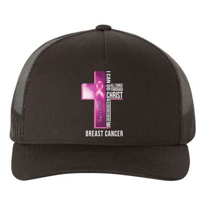 Breast Cancer I Can Do All Thing Through Christ Yupoong Adult 5-Panel Trucker Hat