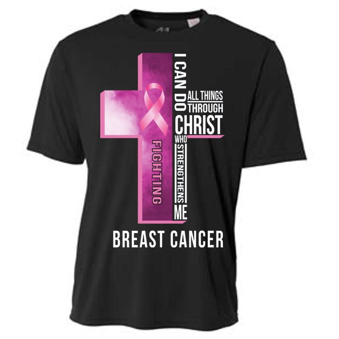 Breast Cancer I Can Do All Thing Through Christ Cooling Performance Crew T-Shirt