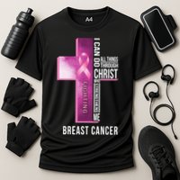 Breast Cancer I Can Do All Thing Through Christ Cooling Performance Crew T-Shirt