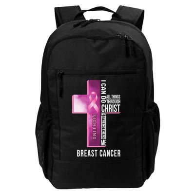 Breast Cancer I Can Do All Thing Through Christ Backpack
